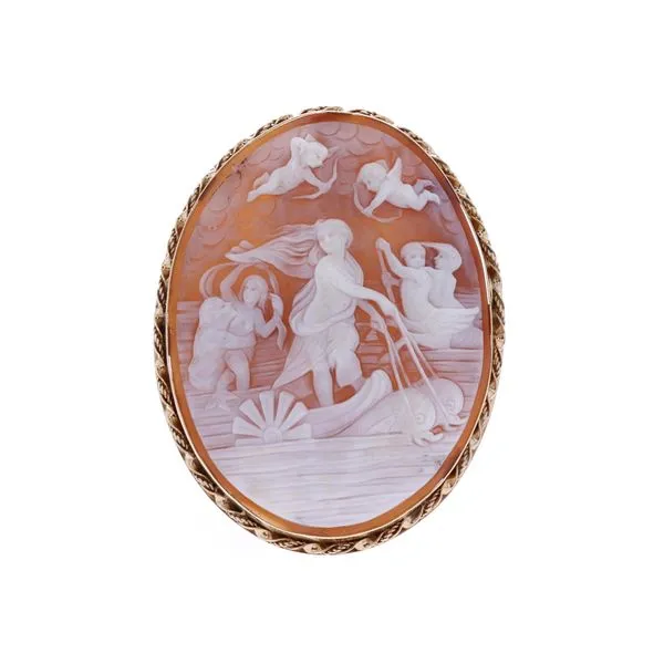 10KT Yellow Gold Cameo Estate Brooch Harmony Jewellers Grimsby, ON