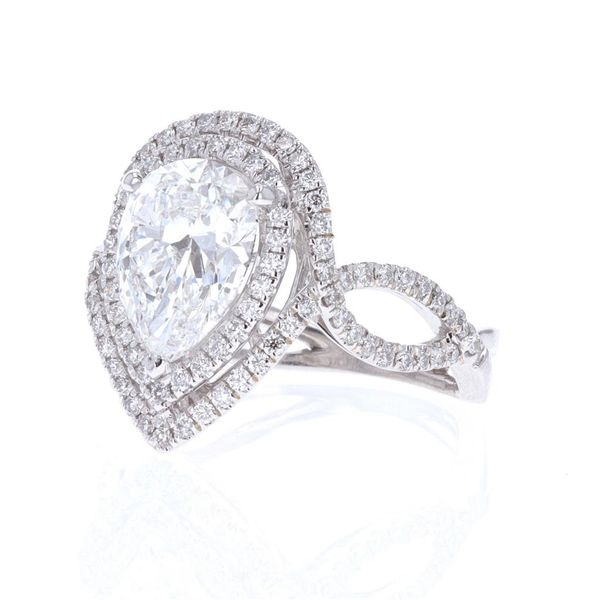 18KT White Gold 2.84ctw Pear Cut Diamond Engagement Ring Image 2 Harmony Jewellers Grimsby, ON