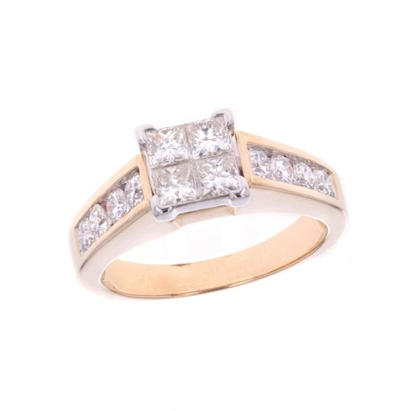 14-18KT Yellow Gold 1.44ctw Princess Cut Diamond Illusion Engagement Ring Harmony Jewellers Grimsby, ON