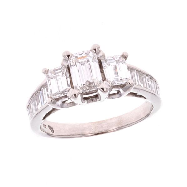 18KT White Gold 2.98ctw Emerald Cut Diamond Engagement Ring Harmony Jewellers Grimsby, ON