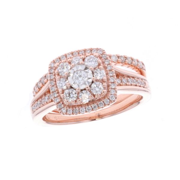 10KT Rose Gold 0.72ctw Round Cut Diamond Engagement Ring and Matching Band Harmony Jewellers Grimsby, ON
