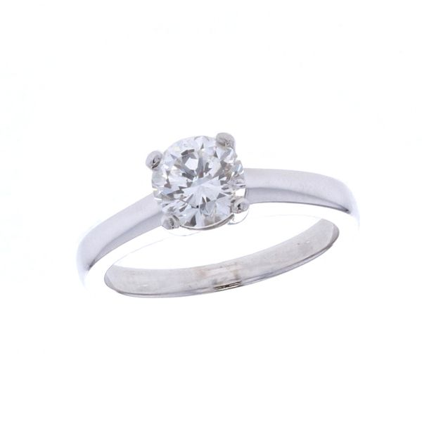 18KT White Gold and Platinum 1.02ctw Round Cut Diamond Engagement Ring Harmony Jewellers Grimsby, ON