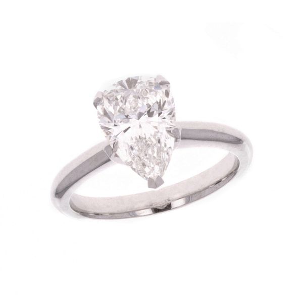 Platinum 2.42ctw Pear Cut Diamond Solitaire Engagement Ring Harmony Jewellers Grimsby, ON