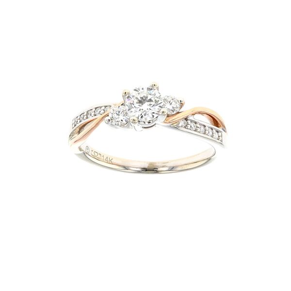 14KT White and Rose Gold 0.58ctw Diamond Engagement Ring Harmony Jewellers Grimsby, ON