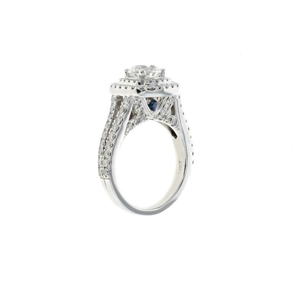 14KT White Gold Natural Blue Sapphire and 1.96ctw Diamond Engagement Ring Image 3 Harmony Jewellers Grimsby, ON