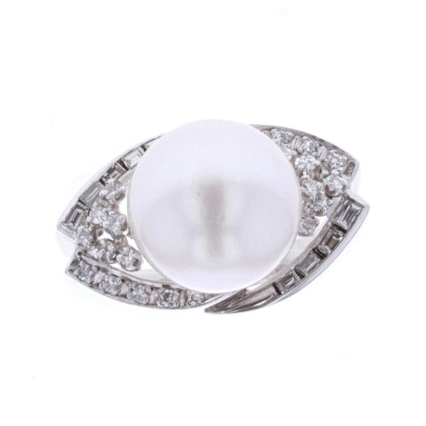 18KT White Gold Pearl and 0.46ctw Diamond Ring Harmony Jewellers Grimsby, ON