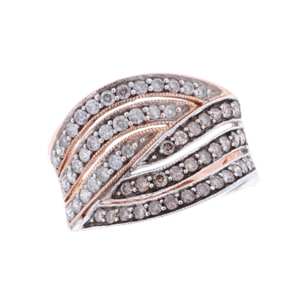 14KT Two-Tone Cognac and White Diamond Ring Harmony Jewellers Grimsby, ON