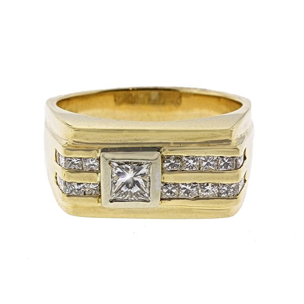 18KT Yellow and White Gold Men's 1.54ctw Diamond Estate Ring Harmony Jewellers Grimsby, ON