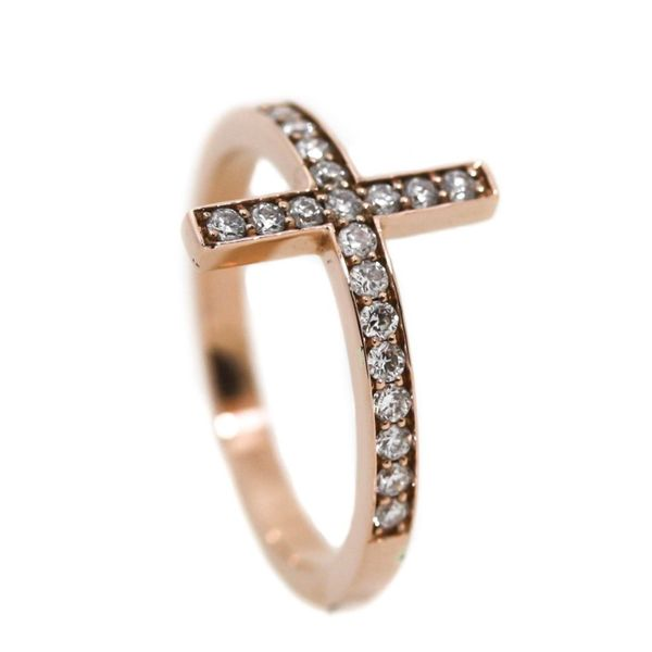 14KT Rose Gold 0.33ctw Diamond Cross Ring Harmony Jewellers Grimsby, ON