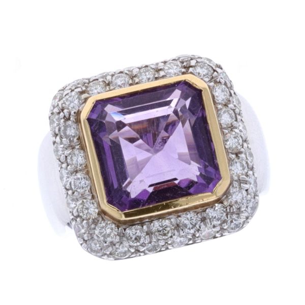 14KT White and Yellow Gold Amethyst and 9.81ctw Diamond Ring Harmony Jewellers Grimsby, ON
