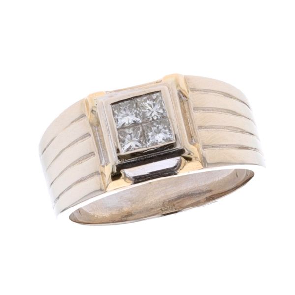 18KT Two Tone Gold Men's 0.45ctw Diamond Ring Harmony Jewellers Grimsby, ON