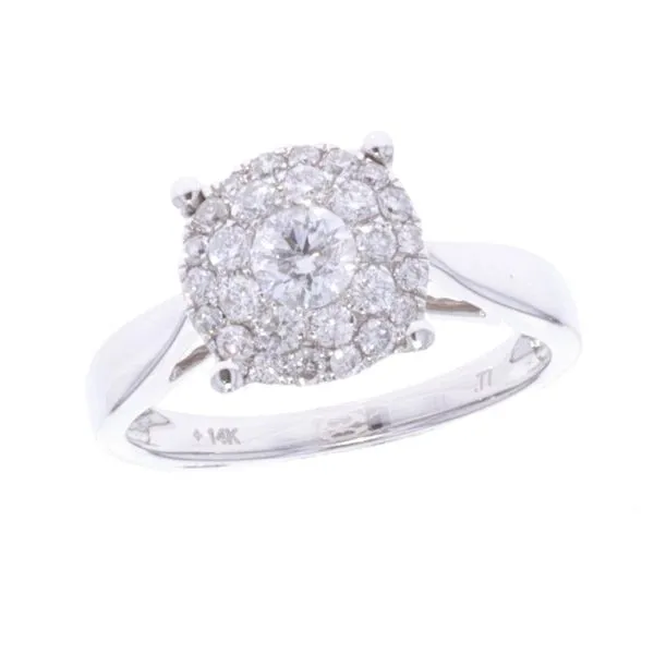 14KT White Gold 0.88ctw Diamond Cluster Engagement Ring Harmony Jewellers Grimsby, ON