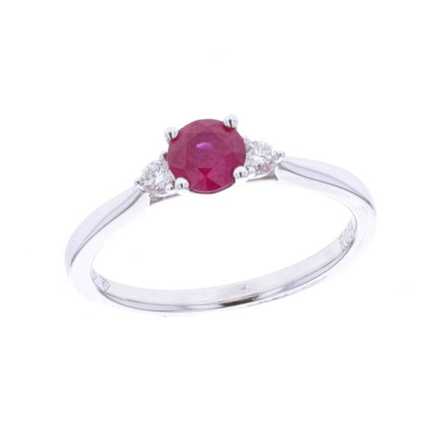 18KT White Gold Ruby and 0.10ctw Diamond Ring Harmony Jewellers Grimsby, ON