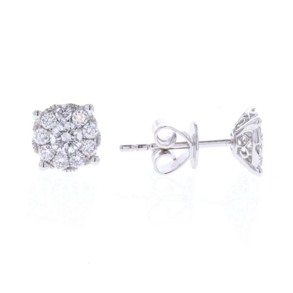 18KT White Gold Diamond Stud Earrings Harmony Jewellers Grimsby, ON