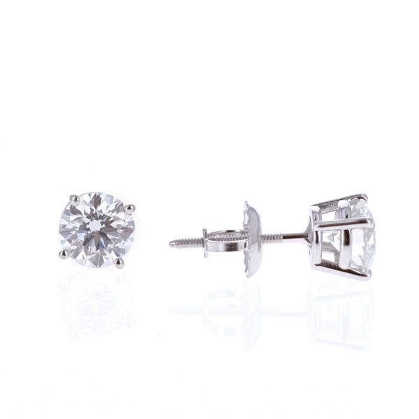 14KT White Gold 1.10ctw Diamond Estate Stud Earrings Harmony Jewellers Grimsby, ON