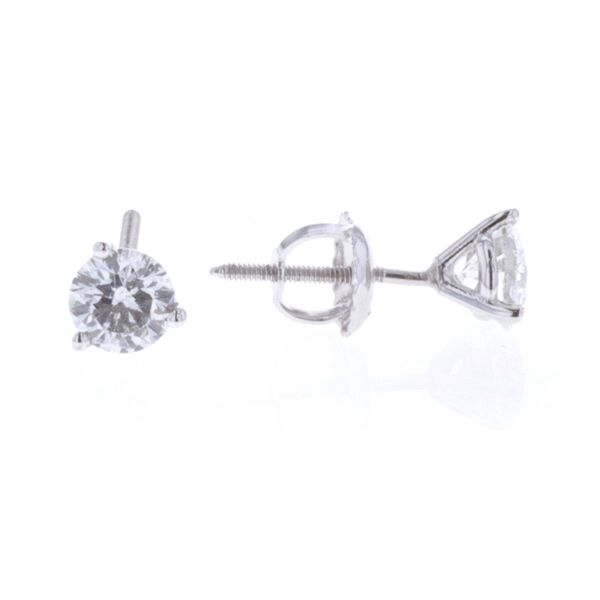 14KT White Gold 0.69ctw Diamond Estate Stud Earrings Harmony Jewellers Grimsby, ON
