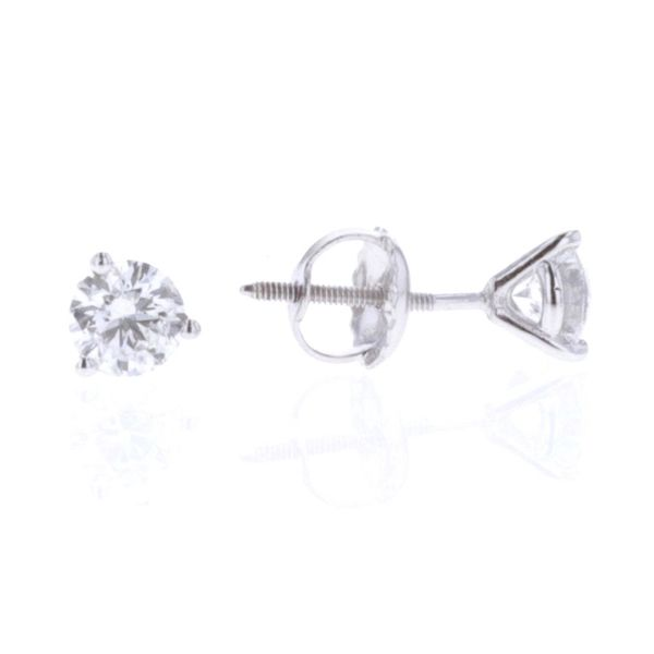 14KT White Gold 0.64ctw Diamond Estate Stud Earrings Harmony Jewellers Grimsby, ON