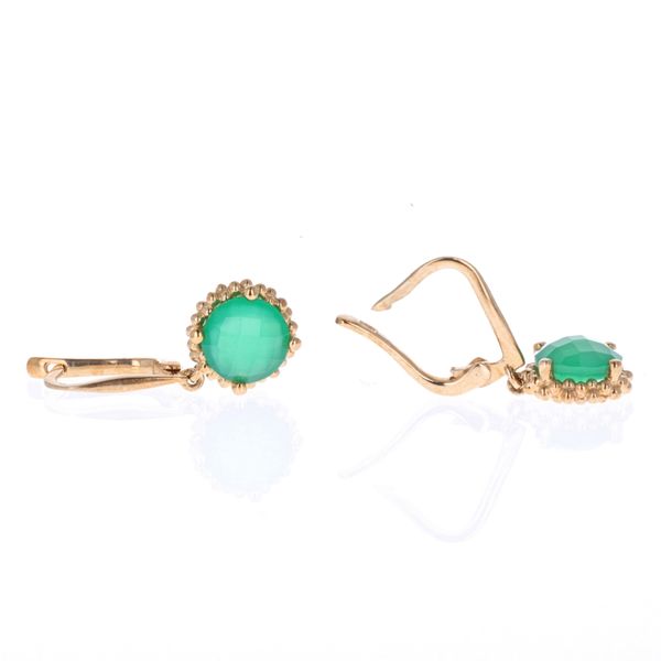 10KT Yellow Gold Green Onyx Earrings Harmony Jewellers Grimsby, ON