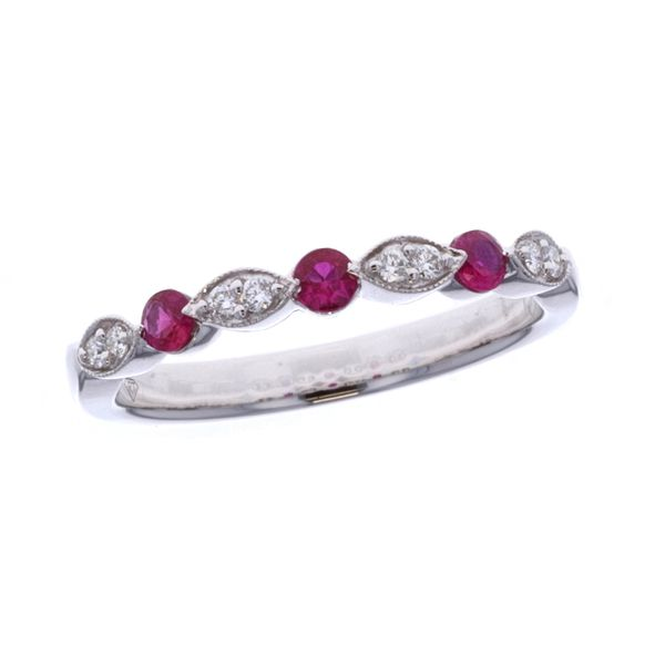 18KT White Gold Ruby and 0.08ctw Diamond Ring Harmony Jewellers Grimsby, ON