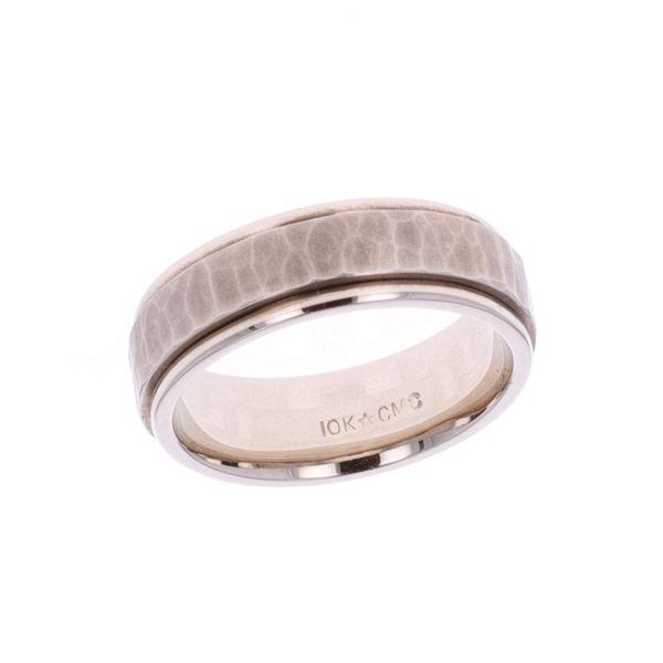 10KT White Gold Hammered Finish Ladies Wedding Band Harmony Jewellers Grimsby, ON