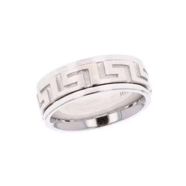 18KT White Gold Ladies Greek Key Wedding Band Harmony Jewellers Grimsby, ON