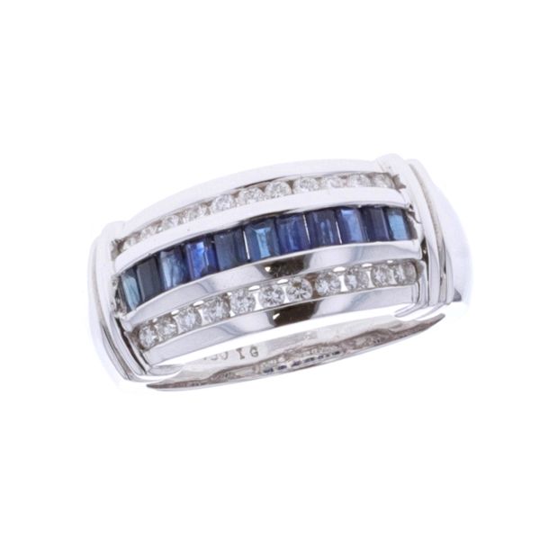 18KT White Gold Sapphire and Diamond Estate Ring Harmony Jewellers Grimsby, ON