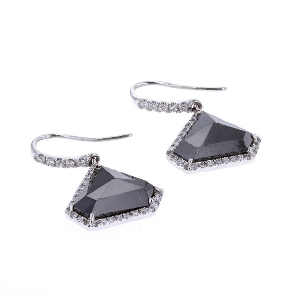 18KT White Gold 11.90ctw White and Black Diamond Estate Earrings Harmony Jewellers Grimsby, ON