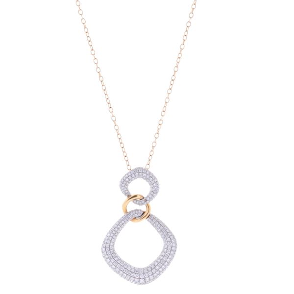 18KT White and Yellow Gold 1.5ctw Diamond Estate Necklace Harmony Jewellers Grimsby, ON