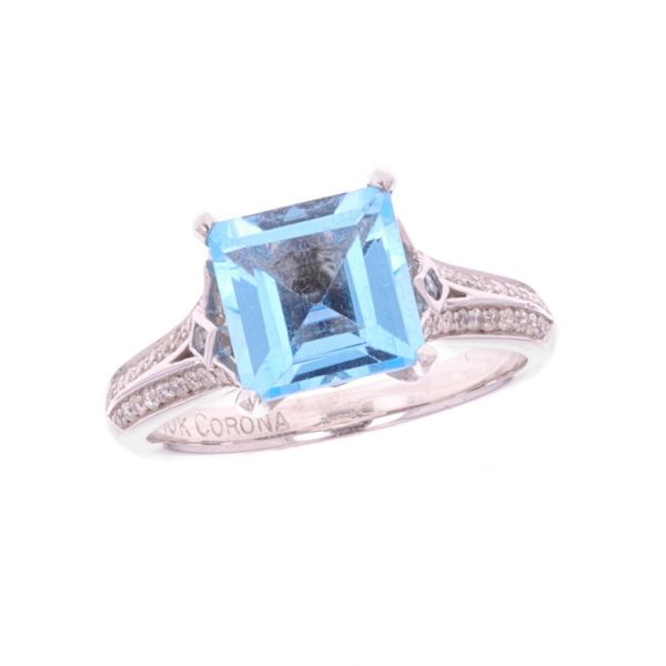 10KT White Gold Blue Topaz and Diamond Ring Final Sale Harmony Jewellers Grimsby, ON