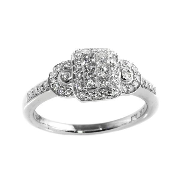 14KT White Gold 0.55ctw Engagement Ring and Matching band Image 2 Harmony Jewellers Grimsby, ON