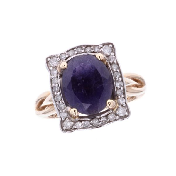 10KT Yellow Gold Iolite and Diamond Ring Harmony Jewellers Grimsby, ON