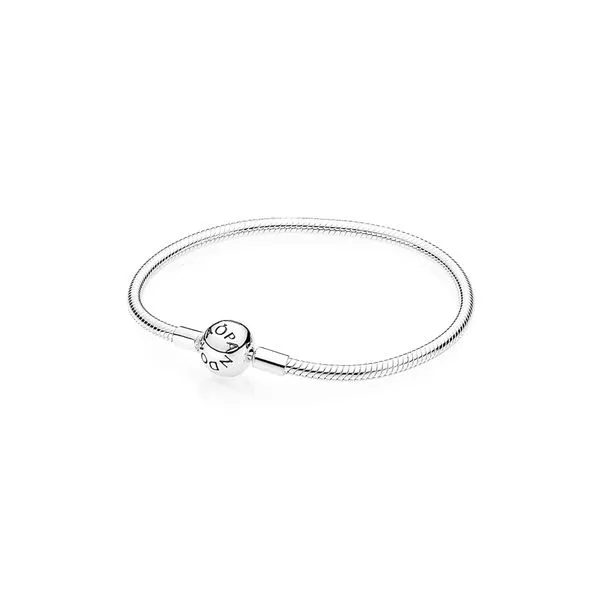 Snake chain silver bracelet with round clasp Harmony Jewellers Grimsby, ON