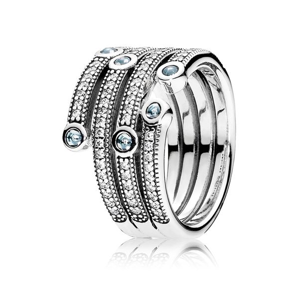 Ring Shimmering Ocean with Frosty Mint and Clear CZ Harmony Jewellers Grimsby, ON