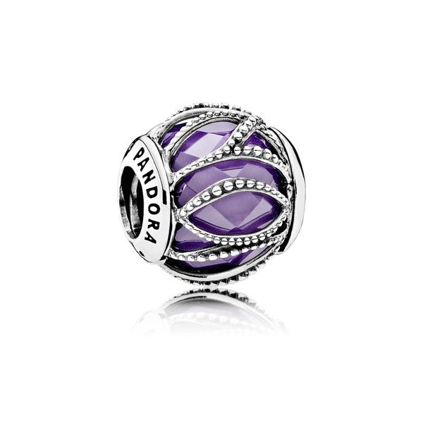Charm Intertwining Radiance with Encased Faceted Purple CZ Harmony Jewellers Grimsby, ON
