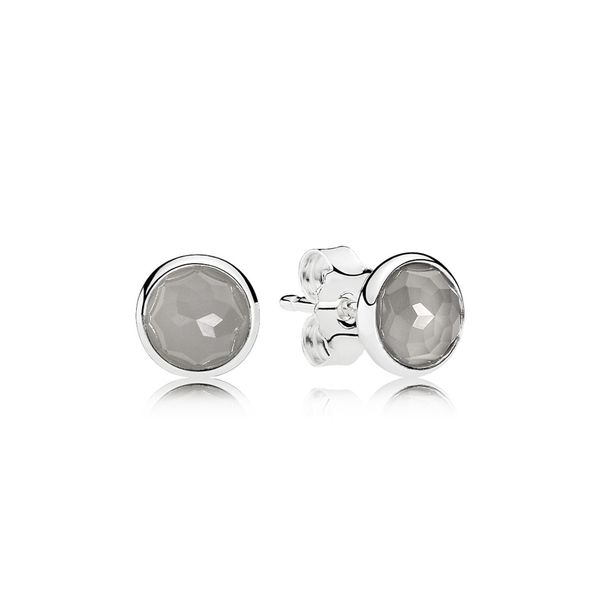 Earring Studs June Droplets with Grey Moonstone Harmony Jewellers Grimsby, ON