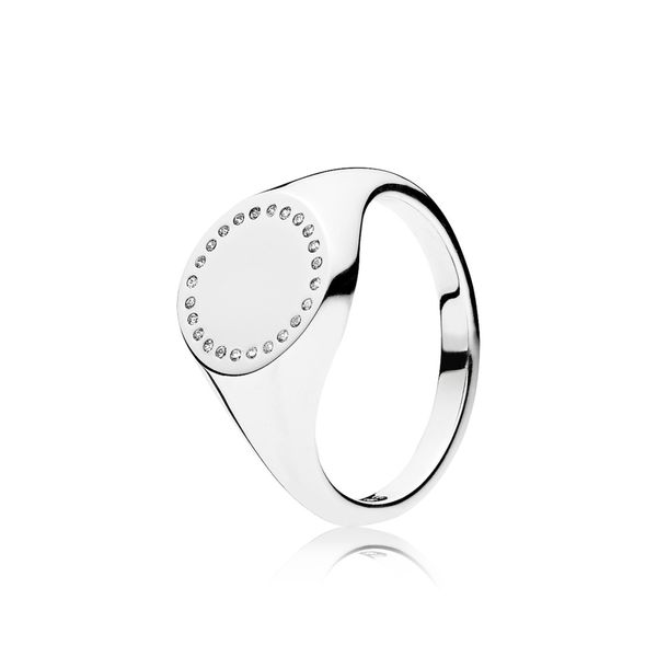 Circle Signet, Clear CZ Harmony Jewellers Grimsby, ON