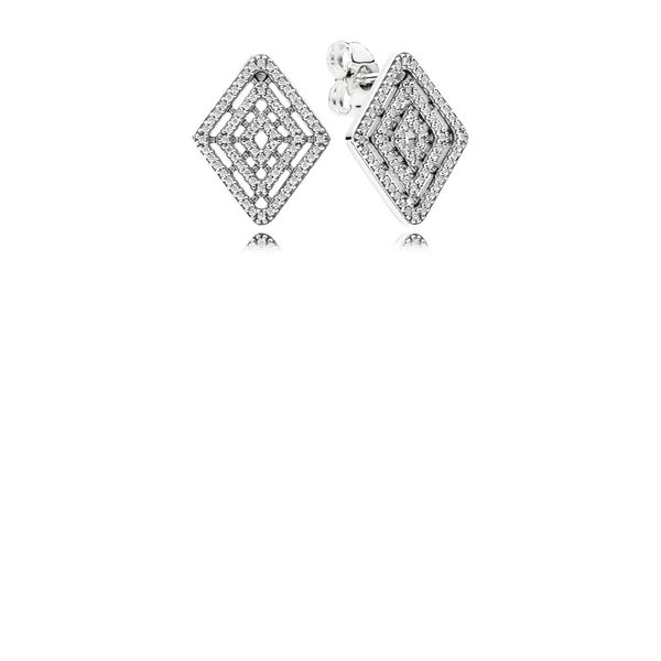 Earrings in sterling silver with clear CZ Harmony Jewellers Grimsby, ON