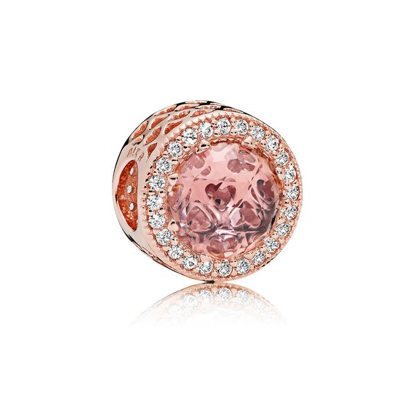 Charm in Rose with blush pink crystals and clear CZ Harmony Jewellers Grimsby, ON