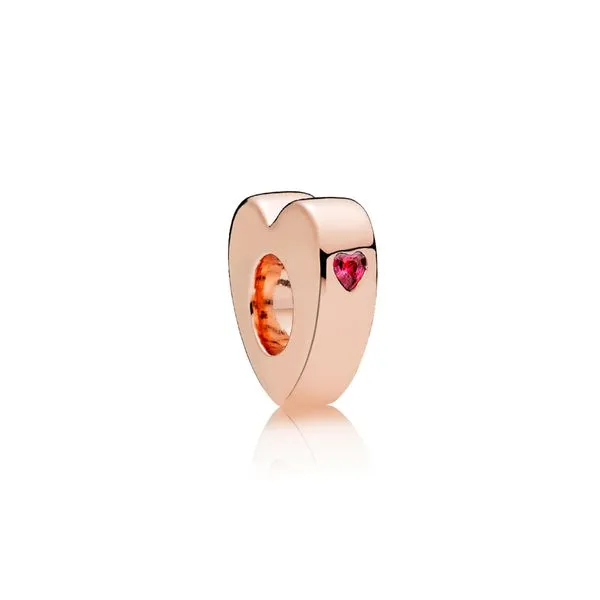 Heart-shaped spacer in Rose with engraving 'You & me