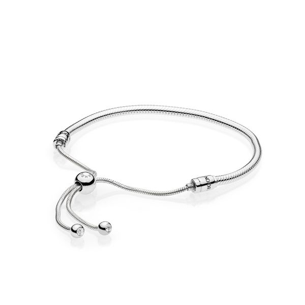 Snake chain silver bracelet with clear CZ Harmony Jewellers Grimsby, ON