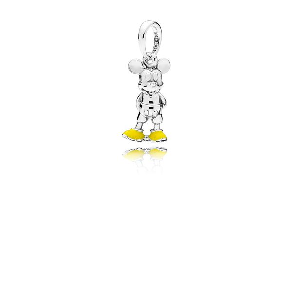 Disney, Classic Mickey Disney Mickey silver pendant with yellow enamel Harmony Jewellers Grimsby, ON