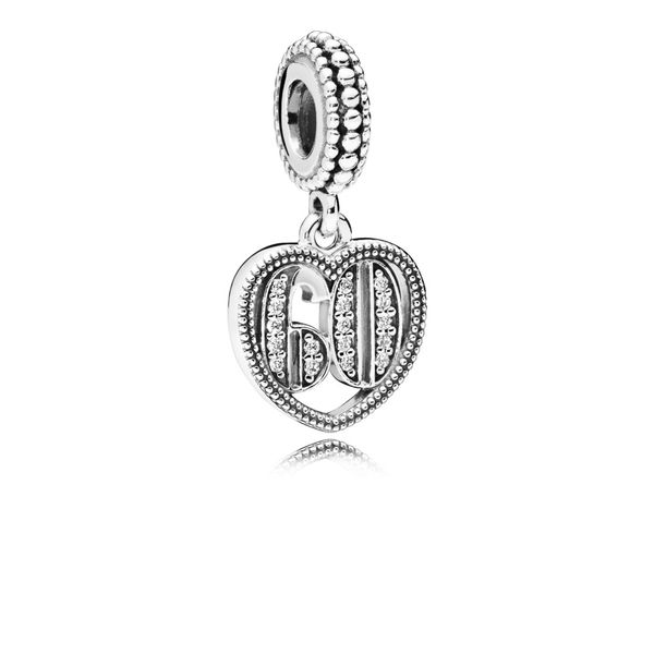 60 Years of Love, Clear CZ silver dangle with clear CZ Harmony Jewellers Grimsby, ON