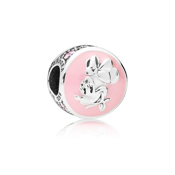 Disney, Vintage Minnie Disney Minnie silver charm with pink enamel, clear and pink CZ Harmony Jewellers Grimsby, ON