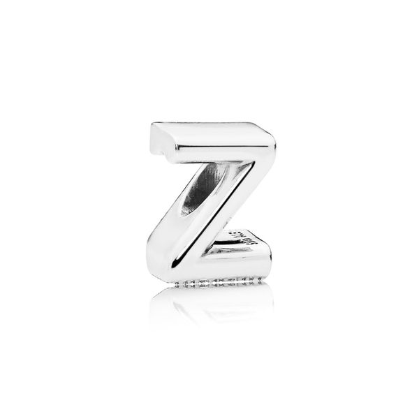 Letter Z charm in sterling silver with heart pattern Harmony Jewellers Grimsby, ON