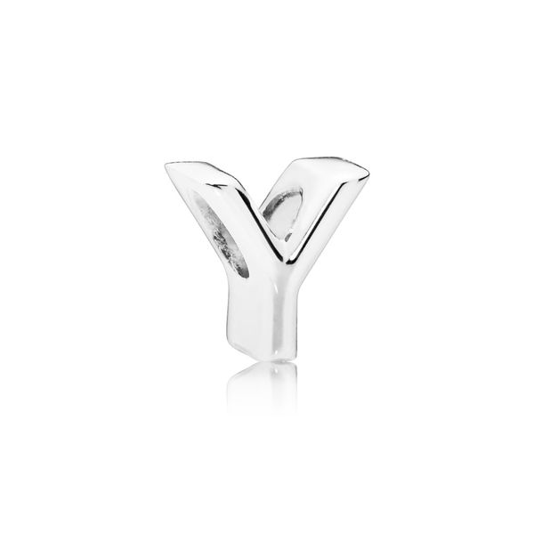 Letter Y charm in sterling silver with heart pattern Harmony Jewellers Grimsby, ON