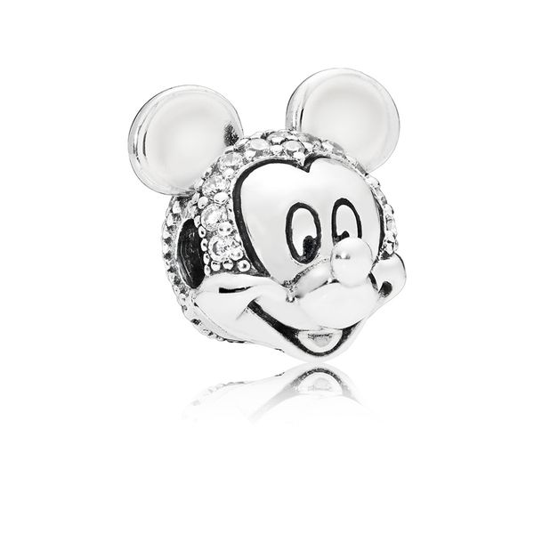 Disney Mickey clip in sterling silver with 56 bead-set clear CZ Harmony Jewellers Grimsby, ON
