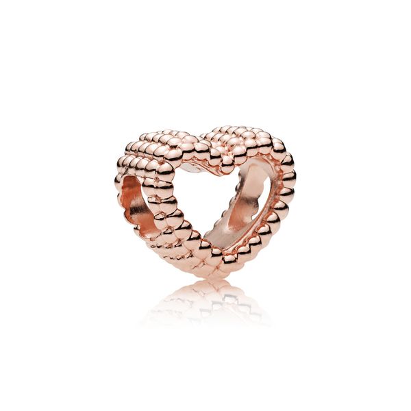 Beaded heart charm in PANDORA Rose Harmony Jewellers Grimsby, ON