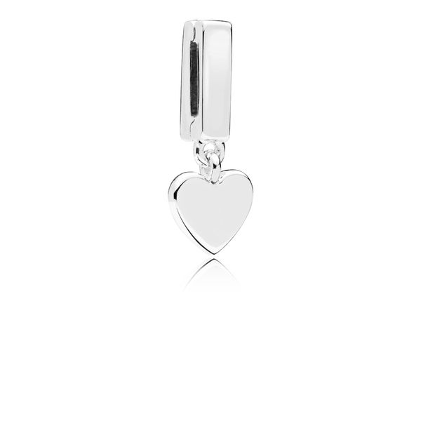 PANDORA Reflexions dangling heart clip charm in sterling silver Harmony Jewellers Grimsby, ON