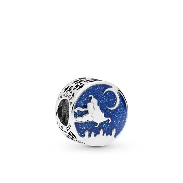 Disney Aladdin and Jasmine silver charm with blue enamel Harmony Jewellers Grimsby, ON