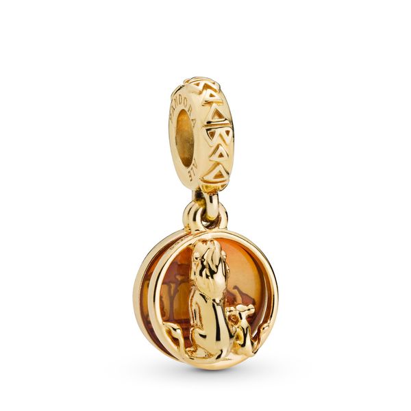 Disney Simba and Mufasa Pandora Shine dangle with orange enamel Harmony Jewellers Grimsby, ON